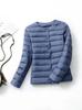 Plus Size Lightweight Collarless Down Jacket for Women - Short, Loose Fit, Round Neck, Ideal for Chubby Girls