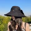Sunscreen Bucket Hat Women's Summer Outdoor Outing Eaves Breathable Bow Sun Hat UV-proof Mountaineering Basin Hat