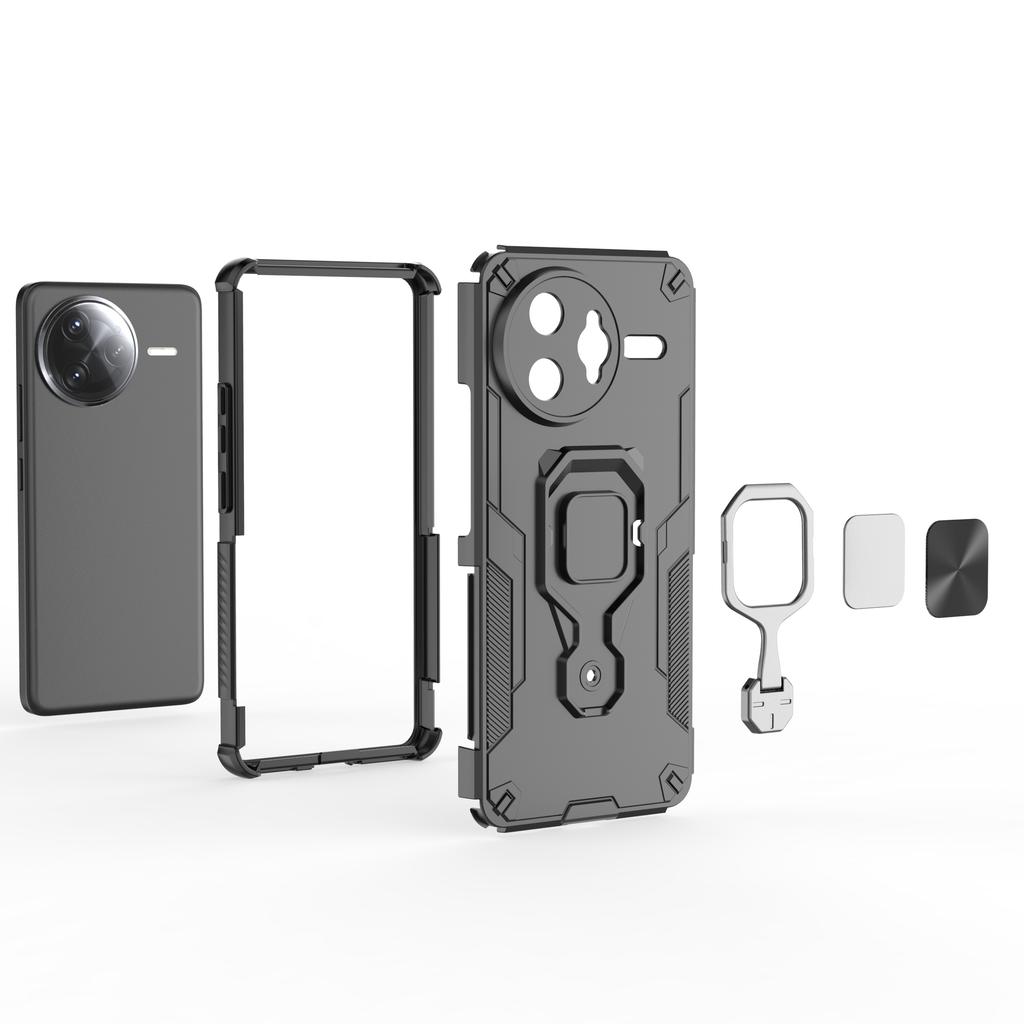 For Xiaomi Redmi K80 Pro 5G/Poco F7 Ultra 5G Case Rotatable Ring Kickstand PC + TPU Shockproof Phone Cover