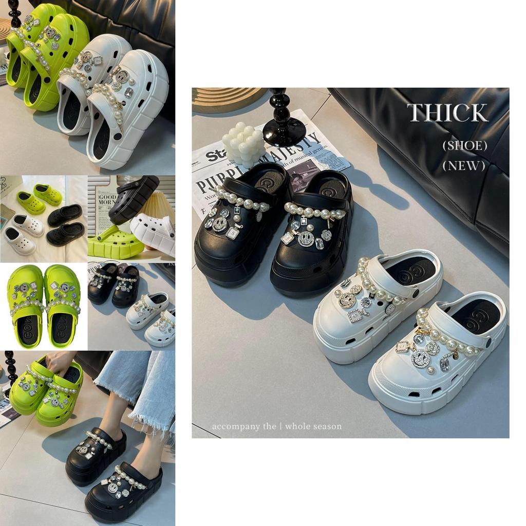 Thick Women Pearl Sole Sandal Breathable Fashion Shoes Eva Accessories Diy