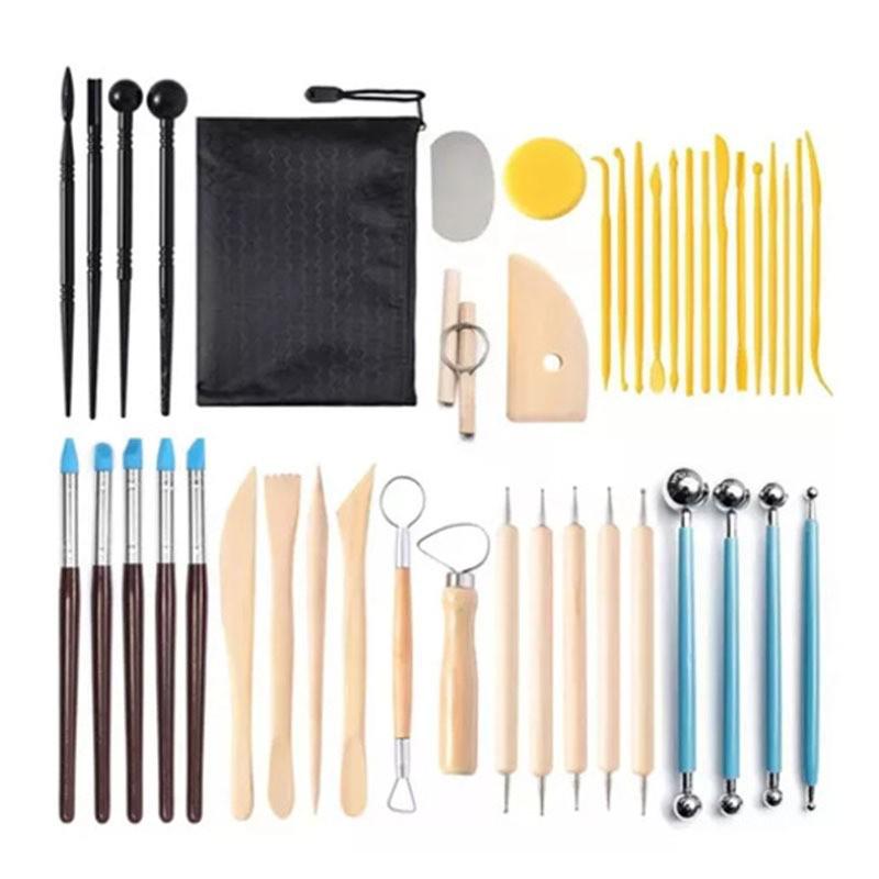 Pottery Clay Tool Kit - 5-Piece Set for Sculpting, Trimming, and Modeling