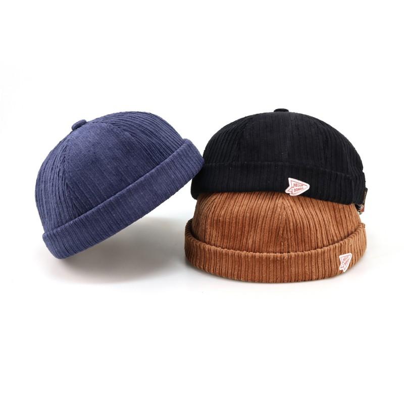 Corduroy Newsboy Cap Men Women Retro Japanese Style Warm Winter Hat With Adjustable Fit