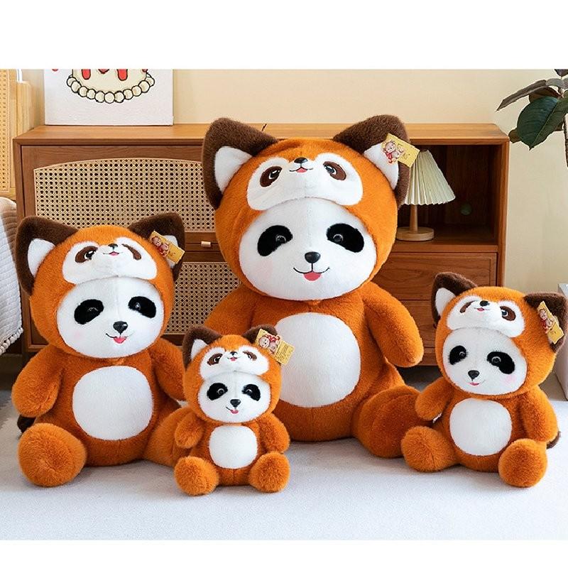 Adorable Panda And Raccoon Plush Toy Perfect For Cuddly Sleep Companion Gift