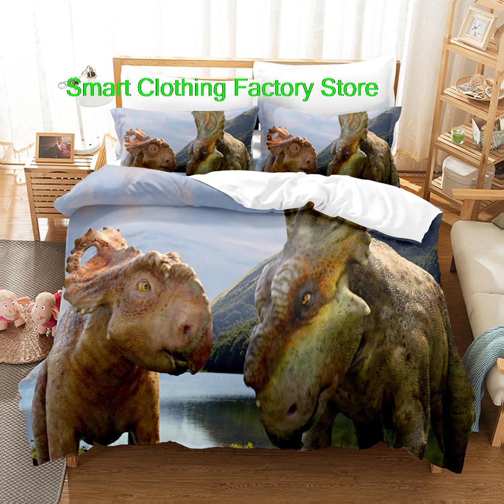 

Single Twin Full Queen King Size Bed Set Teenagers Bedroom Duvetcover Sets Bed Sheet Set Walking with Dinosaurs Bedding Set EU Single(135x200cm)
