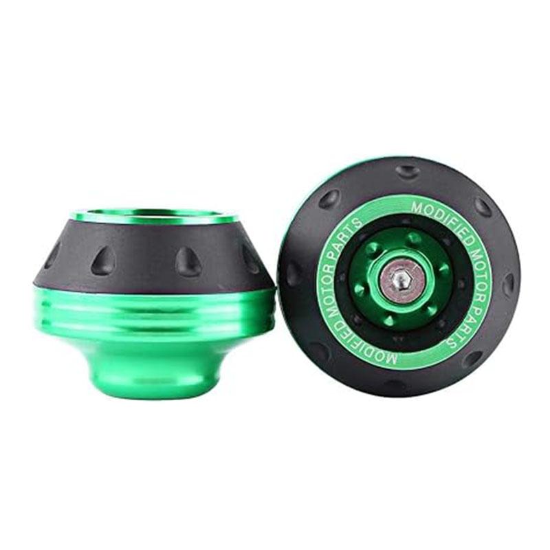 

2 шт. Универсальная защита колес мотоцикла, крашпад, протекторы от падений мотоцикла, сплав, мотокросс, падение, чашки-слайдеры передней вилки зелёный