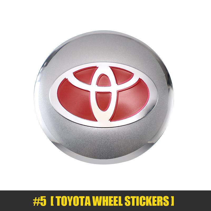 4 Pezzi 56mm Adesivi Ruote Auto Tappo Centrale Mozzo Emblema Auto Badge Decalcomania Per Per Toyota Yaris Corolla Prius Auris Camry Avalon Sienna