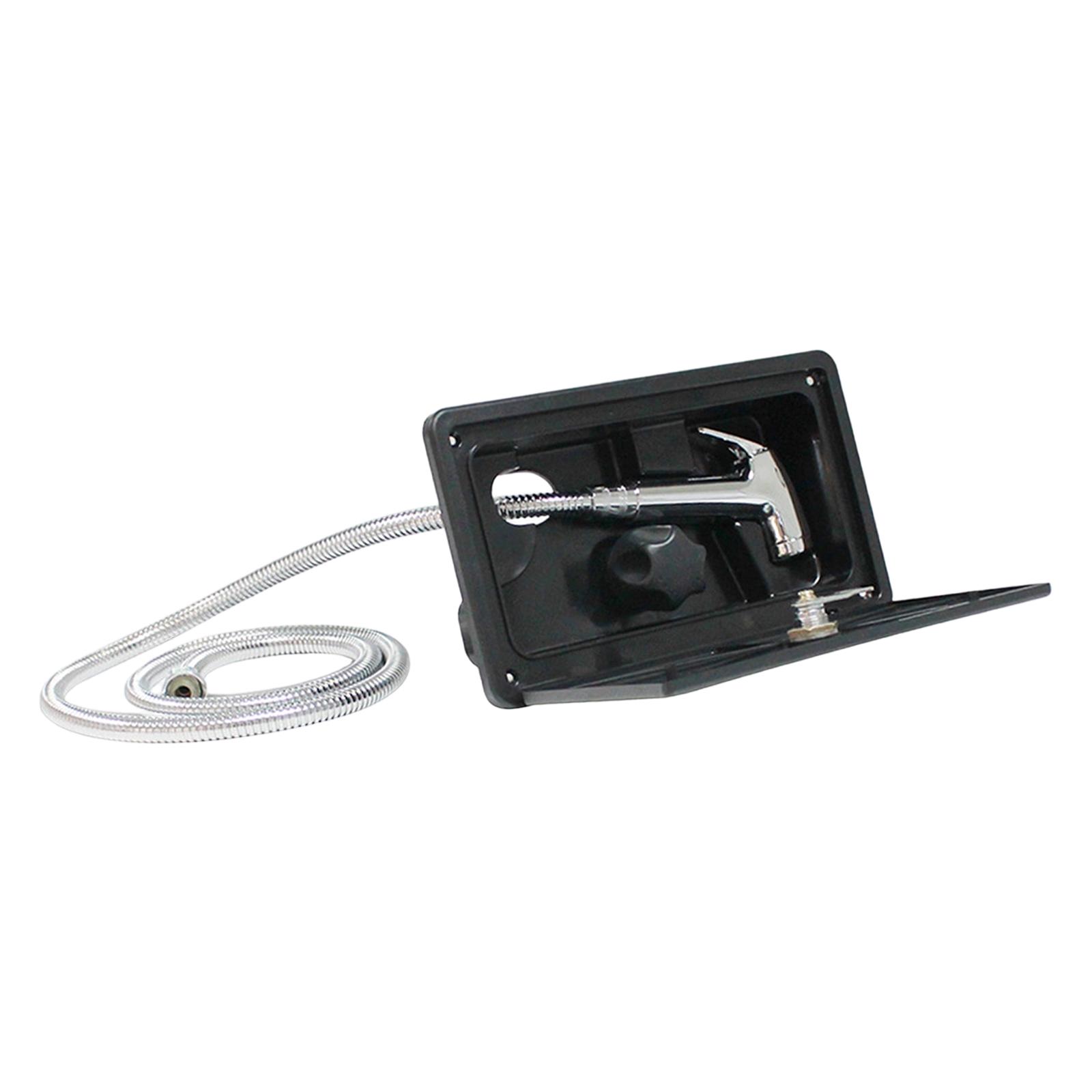 Outdoor Temperature Control RV Shower Box Lockable Pull Out Kit for Van Travel and Boat Camping