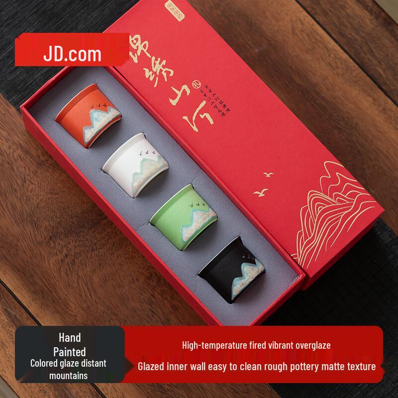 Jingdong Crafted Ceramic Tea Tasting Cup Set
