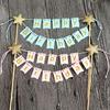 DIY Boys Girls Bunting Gold Stars Banner Party Supplies Cake Flags Cake Topper Baking Decoration
