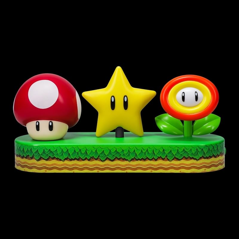 Paladone Super Mario Icon Light Officially Licensed Mario Freestanding Desk Game Room Decor and Night Light Gift Accessory for Boys and Bedroom Use -