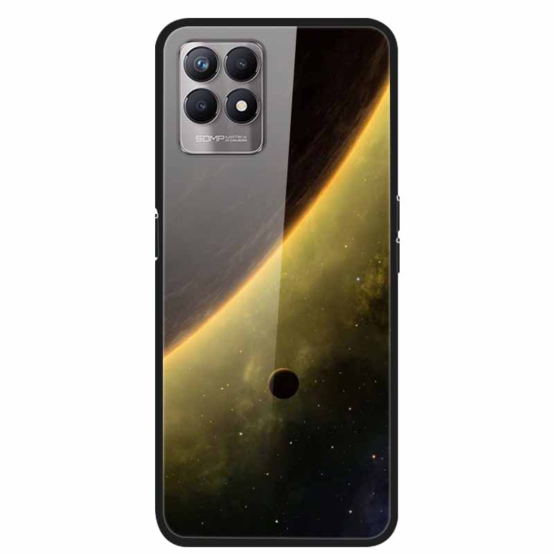For Realme 8i Cases Realme 8 5G Tempered Glass Hard Back Cover For Realme8 Phone Cases Soft Bumper Fundas for Realme 8 i Realme8
