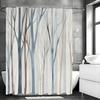 Shower Curtain Tree, Abstract, Gray, Birch, Tree Trunk, Autumn, Forest Branches, Natural, Rustic, Vintage, Bathroom Decor, Fabri