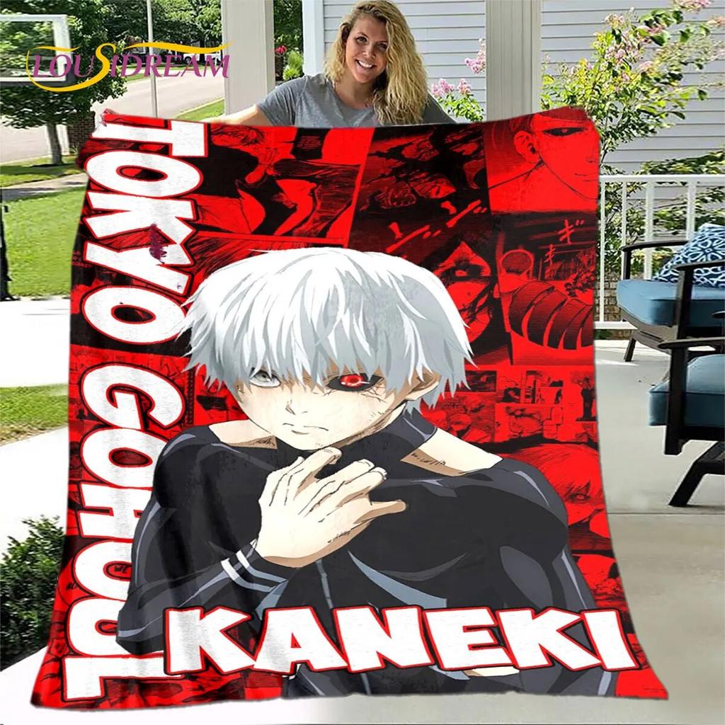 Tokyo Ghoul Japan Anime Cartoon Soft Plush Blanket,Flannel Blanket Throw Blanket for Living Room Bedroom Bed Sofa Picnic Cover