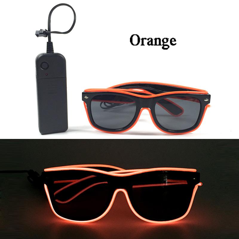 LED Sunglasses Masquerade Concert Club Rave Accessories Glowing Cyberpunk Men Women LED Pink Glasses Party Eyewear