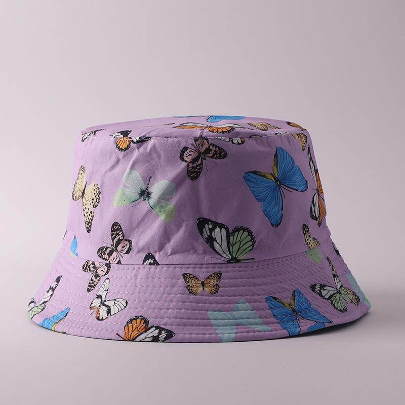Digital printing small edge bucket hat spring and summer double-sided can wear outdoor sunshade basin hat spot