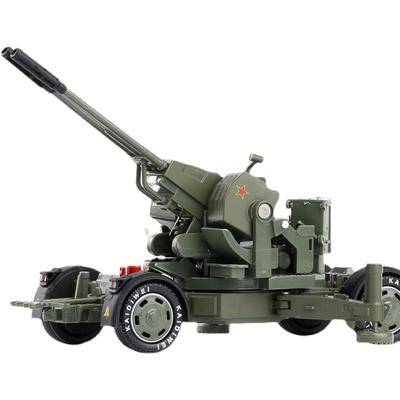 1/35 zatahovací auto protiletadlový kanón protiletadlový dvojitý běhoun minometný raketový start Vojenský model ze slitiny Dětské autíčko tlakově lité Kovové autíčka Hračky