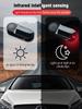 2-in-1 Car Fake Security Light Solar Powered Wireless LED Warning Light Simulated Alarm Car Interior Solar Powered Lamp