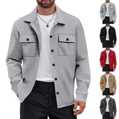 Men's Retro Heavy-Duty Fleece-Lined Single-Breasted Lapel Jacket