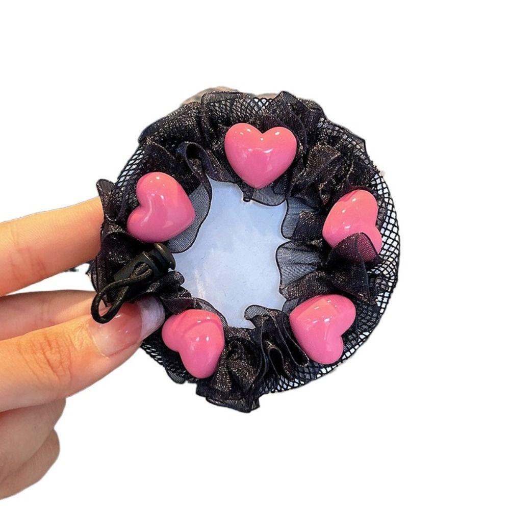 Adjustable Girls Elastic Hair Net Fashion Headdress Hair Bun Cover Sweet Ballet Hair Net  Kids