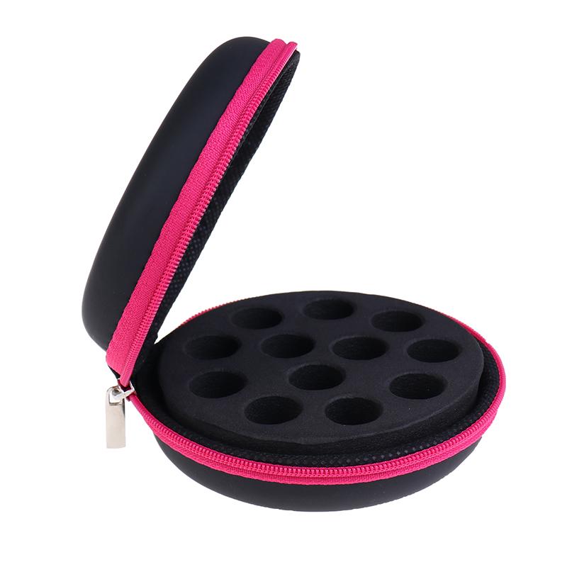 12 Bottles Round Essential Oil Storage Bag Essential Oil Organizer Case 1ml 2ml