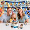 Cartoon Anime Theme Birthday Party Decorations, Pull Flags, Hanging Spiral Balloons, Insert Rows, Birthday Decorations