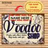D Flat Pc Personalized Name Voodoo Shop PlaqueCustom Rustic Xcm Workshop Indoor Wall Gift (For Decoration Only)