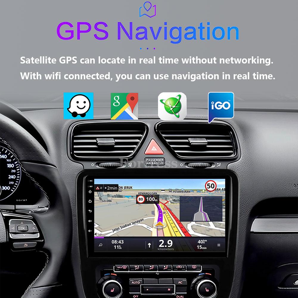 Fortress AI Voice Wireless CarPlay Android Auto Radio pentru Volkswagen Scirocco 2008-2013 4G Multimedia Auto GPS 2din radio auto