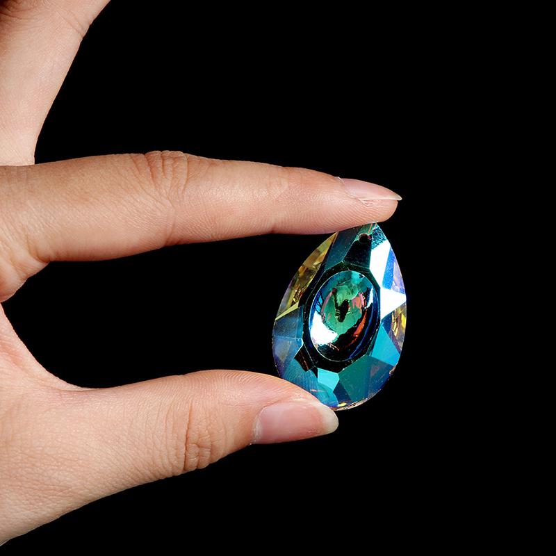 Bunte Kristalle Hängende Tropfen Kronleuchter Lampe Prismen Teile