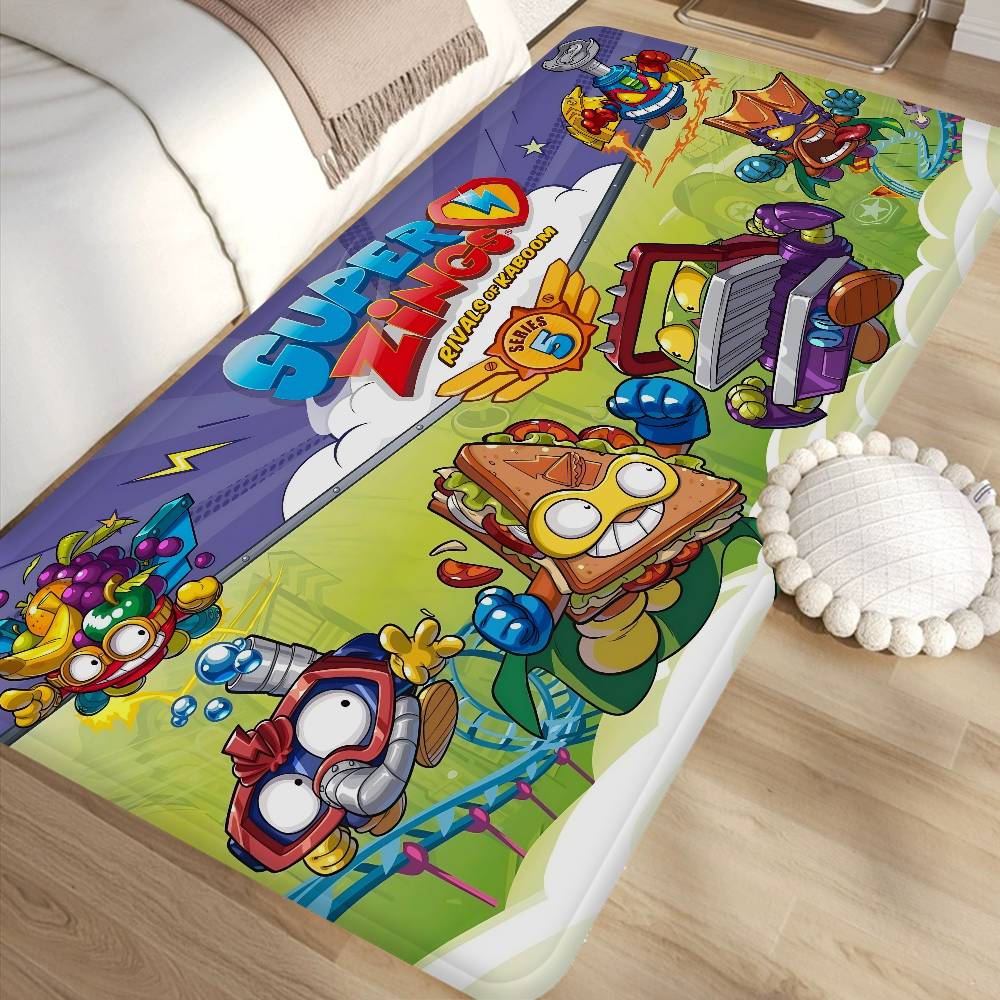 Tappetino da Bagno Cartone Animato Carino Super Zings Stile INS Morbido Pavimento Camera da Letto Casa Tappetino Lavanderia Antiscivolo Benvenuto Zerbino