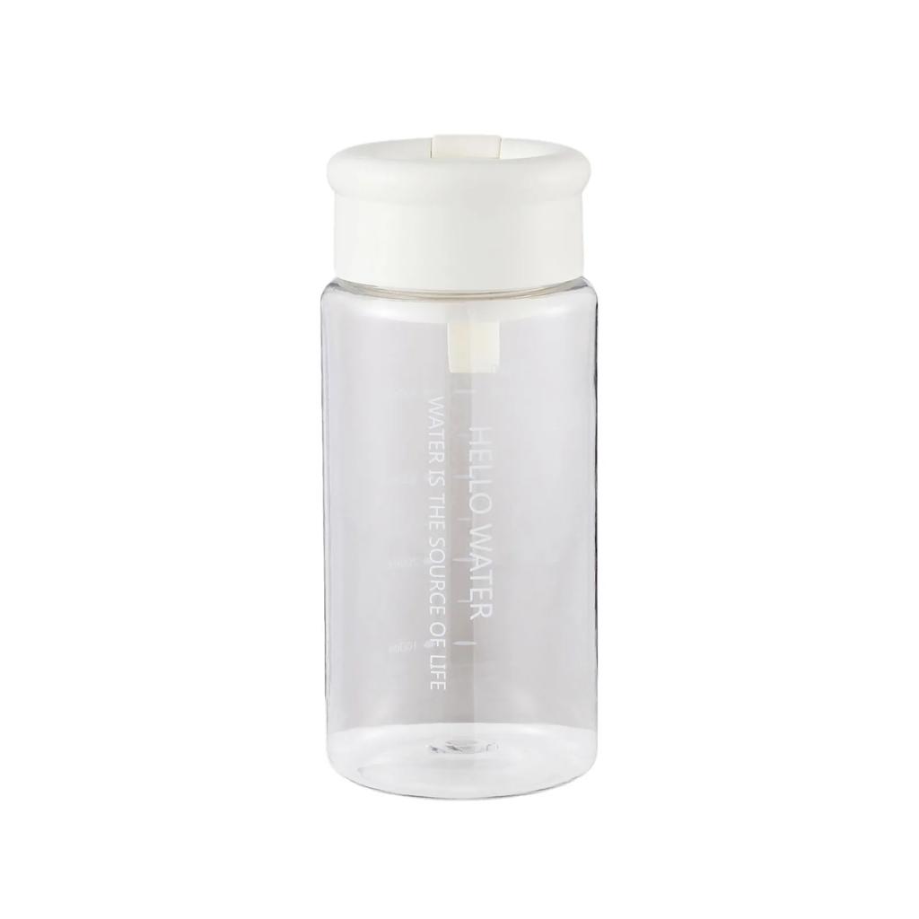 600/800ML BPA-fri Mode Rund Plast Vattenflaska Bärbar Tesil Stor Kapacitet Sport Transparenta Vattenmuggar