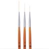 15/20/25Mm 3Pcs Nail Art Liner Brush Ultra Fine Brush Wooden Handle Drawing Pen