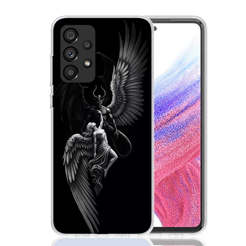 Angel Wings Devil Bad Phone Case For Samsung Galaxy A52 A32 A22 A12 A02S A50S A30S A51 A31 AA71 Note 20 Ultra 10 S10 Plus Galaxy
