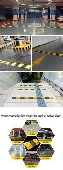 Rubber Speed Bump & Shock Absorbing Strip for Roadways and Doorways