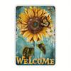 Vintage Sunflower Metal Sign 8x12 Inch Wall Art Decor
