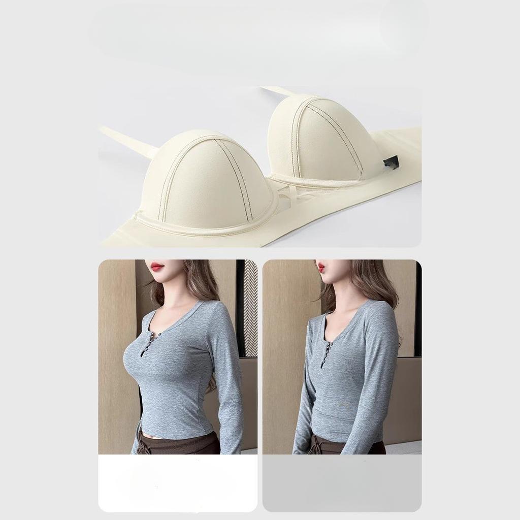 Women Big Breast Bras Solid Fashion Sexy Underweear Push Up Bras For Female Lingerie White Inner Tops Backless Girls Bras