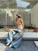 INSS Women's High Waist Loose Wide Leg Jeans with Hole Design - 2026 Spring/Summer Collection #91125