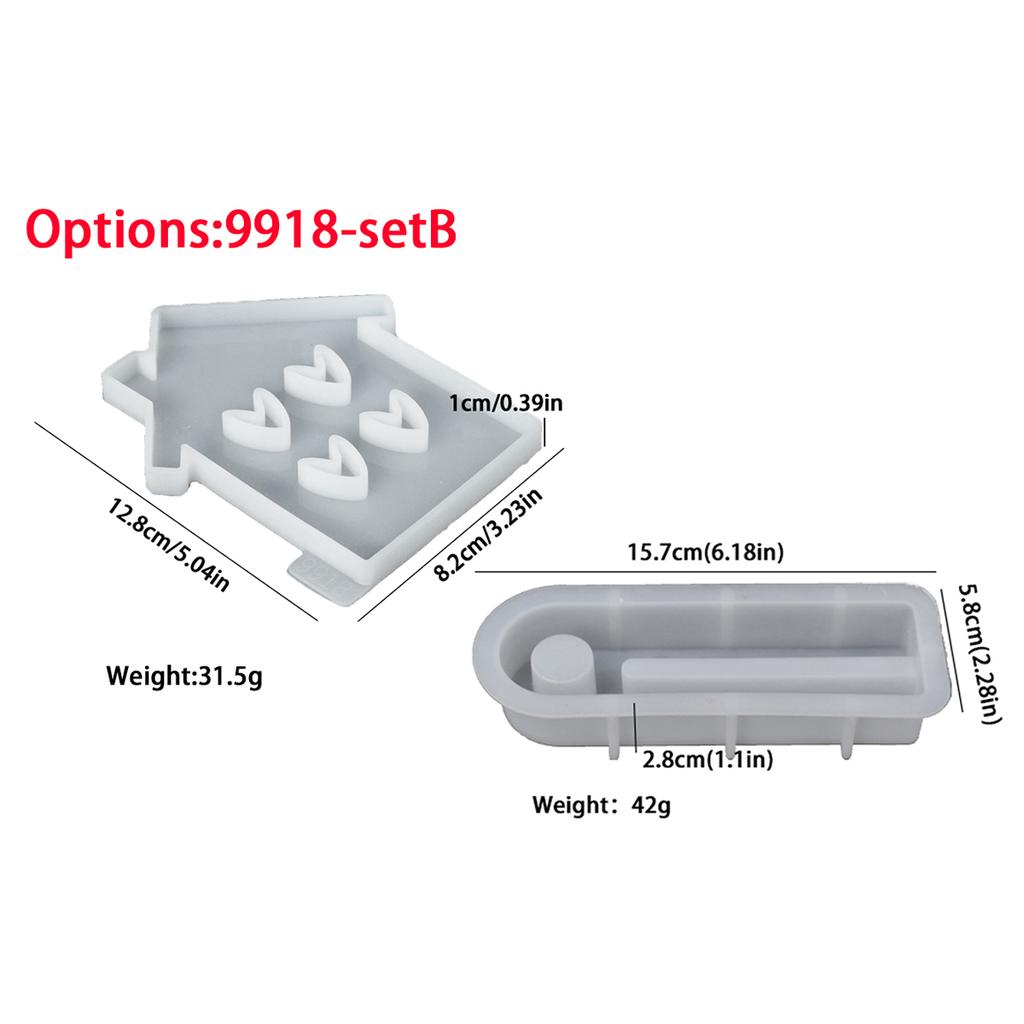 Love House Candlestick Silicone Mold DIY Concrete Tea Light Candle Holder Cement Plaster Crafts Casting Mould Eid Room Decor
