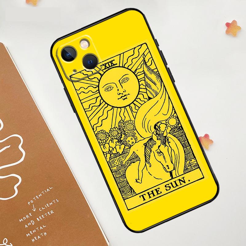 The SUN Tarot card Case For Apple iPhone 16 15 14 13 11 12 Pro Max Mini XR 15 16 Plus 16e Protective Cover