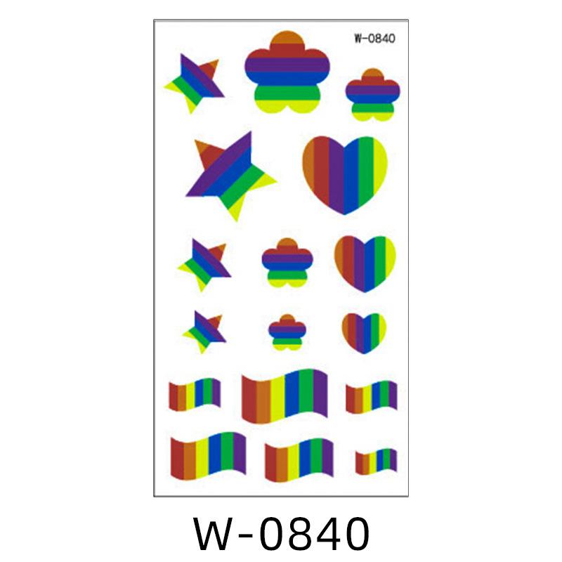 

Мультяшна тату-наклейка водостійка райдужного кольору, особистість, мила тату-наклейка, дитяче тимчасове тату 75 * 140MM (die)