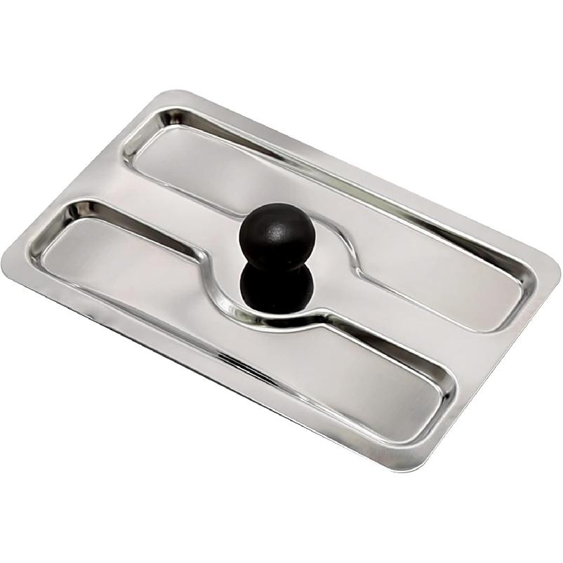 UOIENRT 2 Slice Toaster Dust Cover, Stainless Toaster Appliance Top Cover, Steel Electric Bread Maker Upper Cover for Bread Machine (6 x 4 Inch) 1