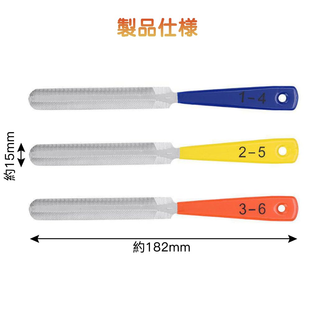 LIANHATA Guitar Nut Set of Groove Guitar String Instrument Tool Guitar Maintenance String Instrument Rust DIY Repair Parts Set of 3 File, File, 3,