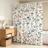 Winter Forest Floral Abstract Print Polyester Shower Curtain Bathroom Decor Bathtub Curtain with Hooks Multiple Designs