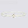 Pearl, Vintage White Pearl Belt, Women's, Dress Accessories, Versatile, Elegant, Cinched Waist, Elastic Chain, Elastic Band Bead