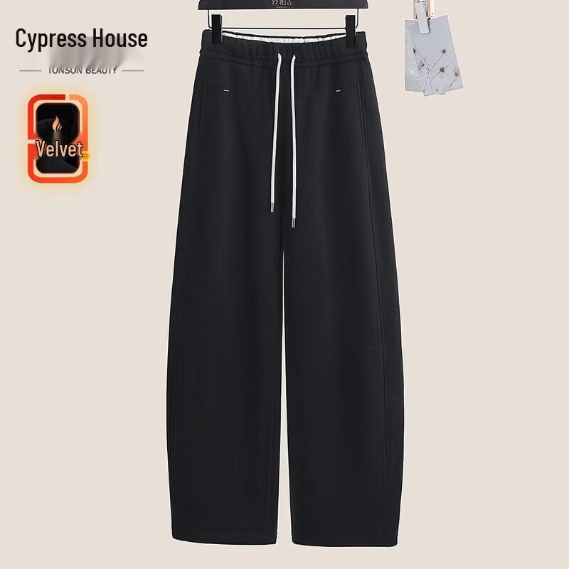 Women s Fleece-Lined High-Waist Wide-Leg Pants M