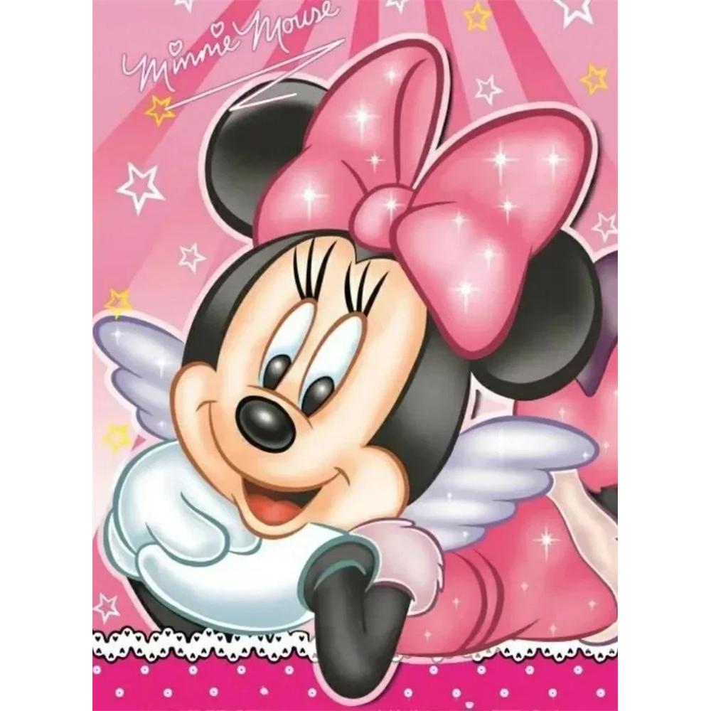 

Disney Minnie Mouse Diamond Painting Cute Full Pattern Creative Set Crafts 5D Diamond Painting Mosaic Art Stitching Home Decoration Round 20x30cm