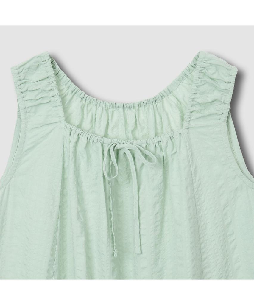 Jaju Women'S Soft Seersucker Sleeveless Pajama Dress_Mint
