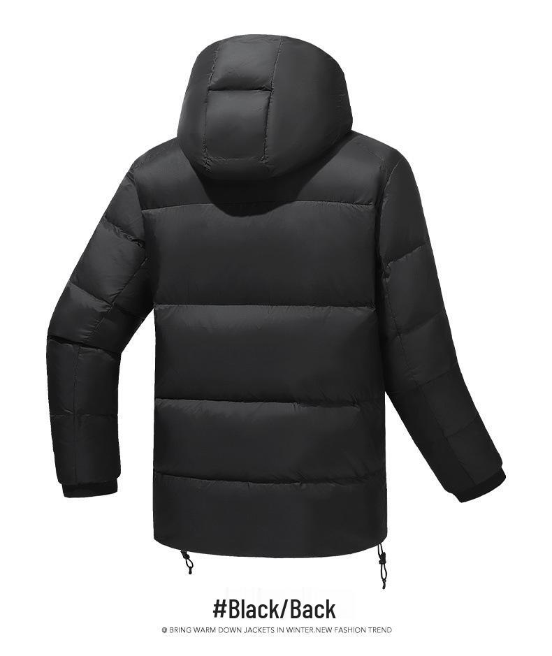 Men's Winter White Duck Down Jacket: Trendy, Thickened, Warm, Fashionable, Unisex