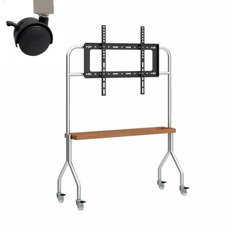Living Room TV Movable Stand Bedroom Universal Stainless Steel Mobile TV Trolley 43-75 Inch Large Screen Floor Standing Stand