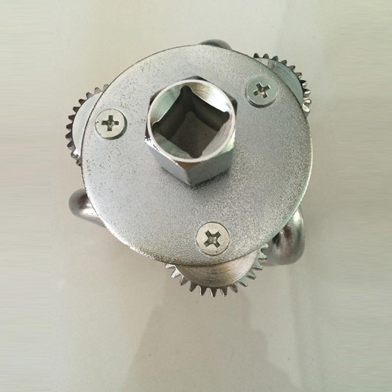 Ölfilterschlüssel-Demontage- und Entfernungswerkzeug, universell verstellbare Drei-Backen-Werkzeuge, geeignet für Auto-LKW-Hochleistungsfilter