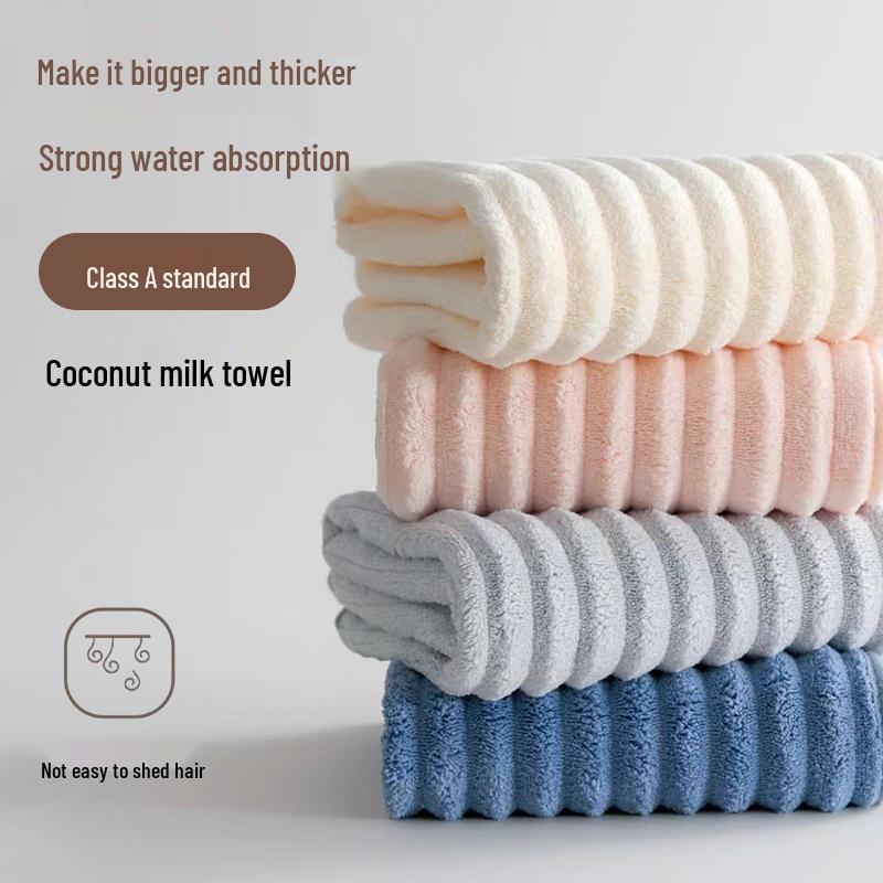 Quick-Dry Coral Fleece Face Towels for Home Use - Absorbent, No Shedding, Pure Cotton Bath Towels for Couples, New 2025 Style
